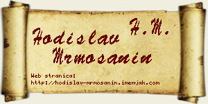 Hodislav Mrmošanin vizit kartica